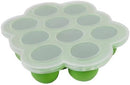 WeeSprout Silicone Freezer Tray with Clip on Lid Perfect Food Storage Container for Homemade Baby Food, Vegetable, Fruit Purees, and Breast Milk (Bright Green, Ten 1.5 Ounce Sections) by TinyTreasures Baby Boutique