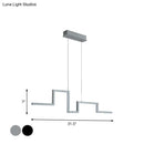 GobekUsa 31.5"/39" Linear Kitchen Island LED Pendant Light - Minimalistic Metal Design in Black/Grey, Warm/White