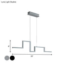GobekUsa 31.5"/39" Linear Kitchen Island LED Pendant Light - Minimalistic Metal Design in Black/Grey, Warm/White