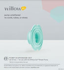 Willow Go - Hands Free Breast Pump - Wearable Breastfeeding Pump - Portable, Electric, Cordless, & 9 Levels of Hospital Grade Suction Strength - Postpartum Essentials - Diaphragm - 2pk by TinyTreasures Baby Boutique