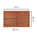 Durango Oiled Teak Shower and Bath Mat with Wide End Slat 31.4″ x 19.6″