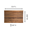 Belize Teak String Mat with Rubber Footing 31.4" x 19.6" by NORDICTEAK.COM