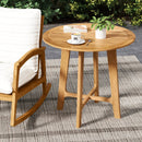 31.5 Inches Patio Dining Table with Slatted Tabletop and X-shaped Frame by LJGDeals