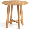 31.5 Inches Patio Dining Table with Slatted Tabletop and X-shaped Frame by LJGDeals
