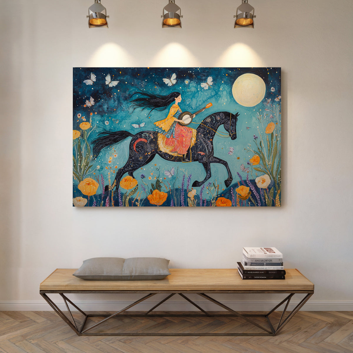 Moonlit Melody on Midnight Horseback, photo 2 of 16