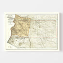 Vintage Map of Colfax County, New Mexico 1889