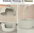 Stylish Cat Litter Box Enclosure with Faux Plant