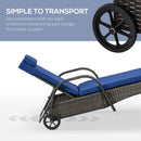 Outsunny Wicker Outdoor Chaise Lounge by HouseOfZazla