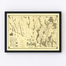 Vintage Map of Pima County, Arizona 1893