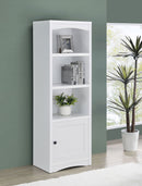 Laughlin 4-shelf Engineered Wood Media Tower White