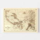 Vintage Map of Kern County, California 1888