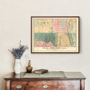 Vintage Map of Modoc County, California 1887