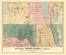 Vintage Map of Modoc County, California 1887