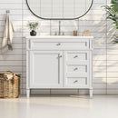 Bathroom Vanity With 2 Drawers And Tip-Out Drawer, Storage Cabinet by HouseOfZazla