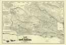 Vintage Map of Santa Barbara County, California 1889