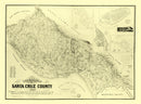 Vintage Map of Santa Cruz County, California 1889