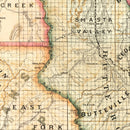 Vintage Map of Siskiyou County, California 1887