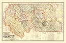 Vintage Map of Siskiyou County, California 1887