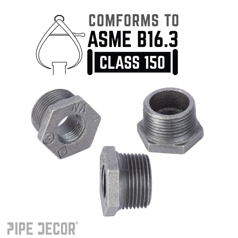 1 1/4 in. x 1 in. Black Bushing