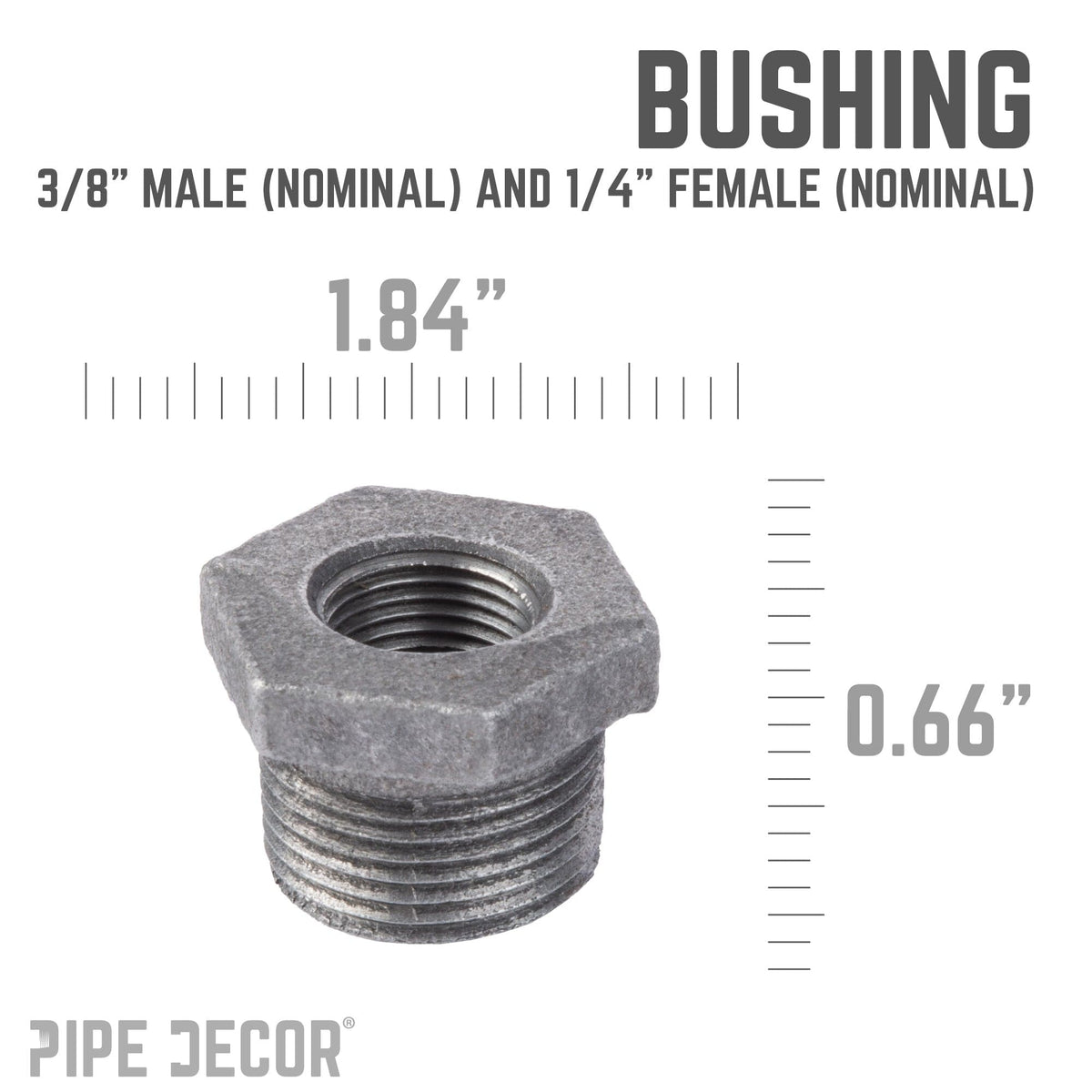 3/8 in. x 1/4 in. Black Bushing, photo 3 of 8