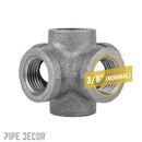 3/8 in. Black 6-Way Fitting