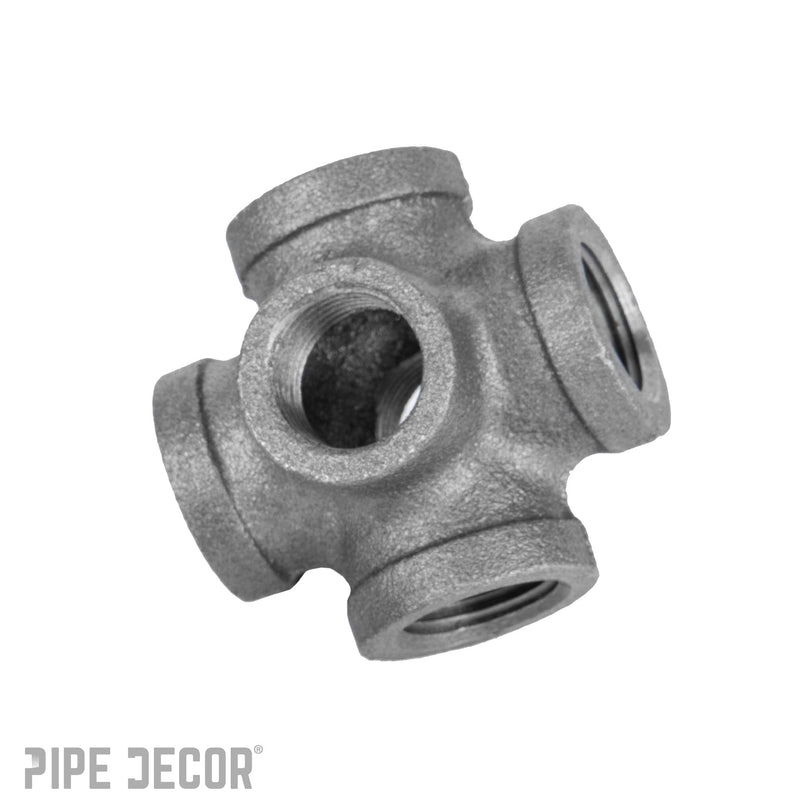 3/8 in. Black 6-Way Fitting