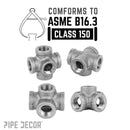 1/2 in. Black 5-Way Fitting by PIPE DECOR