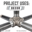 1/2 in. Black 5-Way Fitting by PIPE DECOR