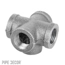 1/2 in. Black 5-Way Fitting by PIPE DECOR