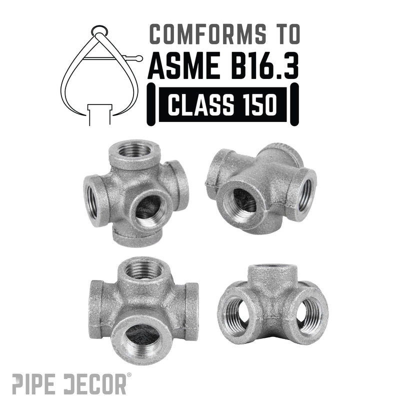 3/8 in. Black 5-way Fitting