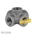 3/8 in. Black 5-way Fitting