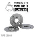 1 1/4 in. Black Floor Flange by PIPE DECOR