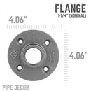 1 1/4 in. Black Floor Flange by PIPE DECOR