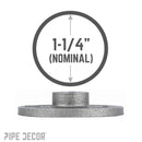 1 1/4 in. Black Floor Flange by PIPE DECOR