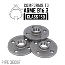 1/2 in. Black Floor Flange