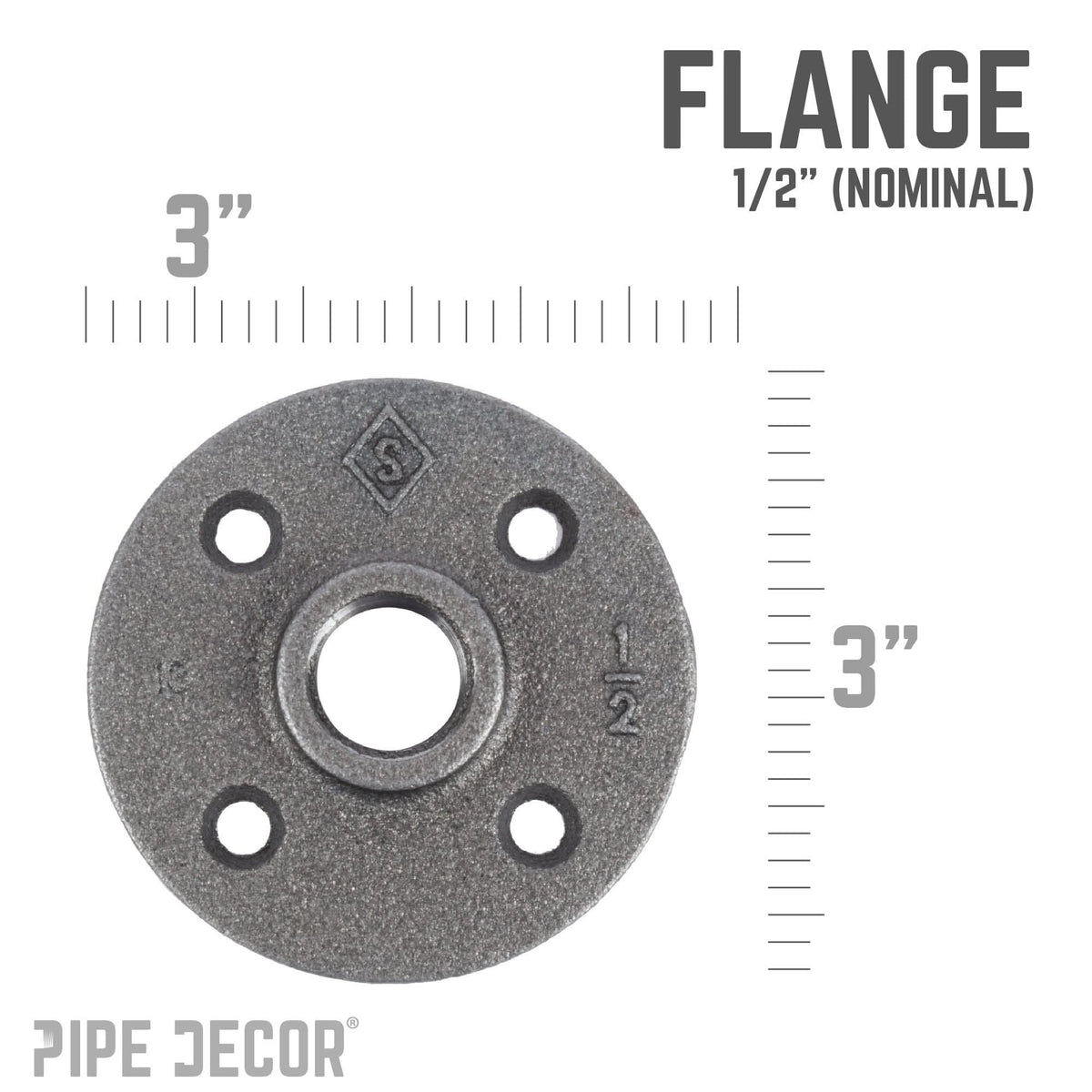 1/2 in. Black Floor Flange, photo 2 of 7