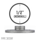 1/2 in. Black Floor Flange