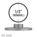 1/2 in. Black Floor Flange by PIPE DECOR