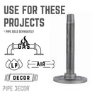 1/2 in. Black Floor Flange by PIPE DECOR