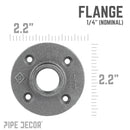 1/4 in. Black Floor Flange by PIPE DECOR