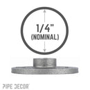 1/4 in. Black Floor Flange by PIPE DECOR