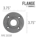 1 in. Black Floor Flange