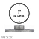 1 in. Black Floor Flange by PIPE DECOR