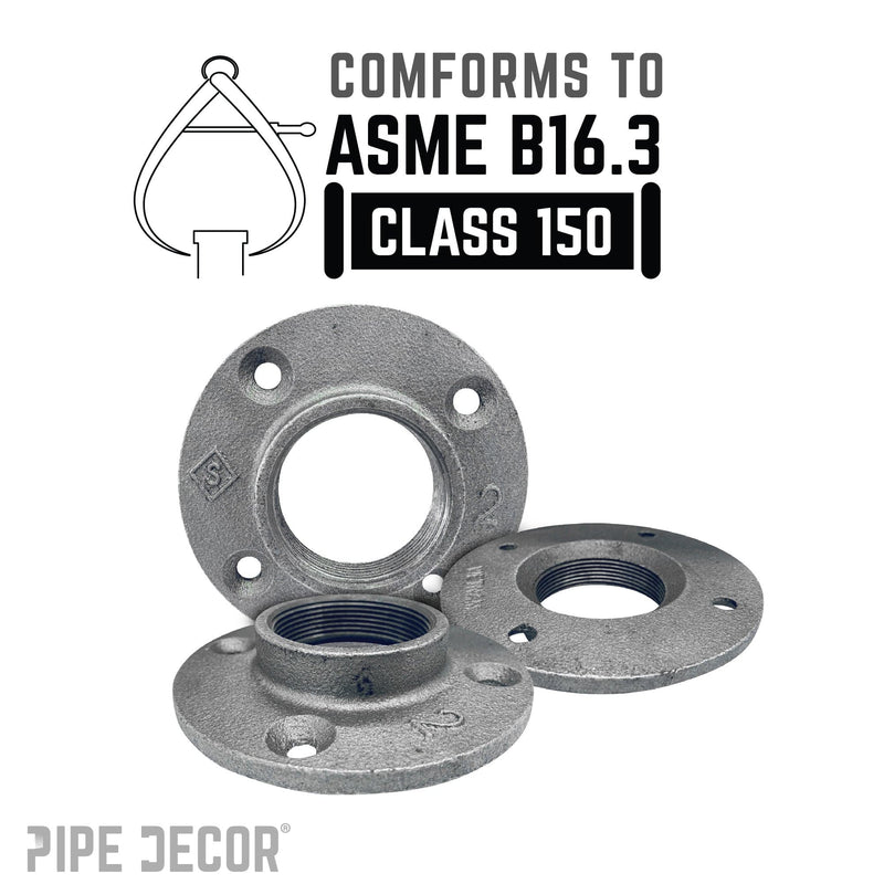 2 in. Black Floor Flange