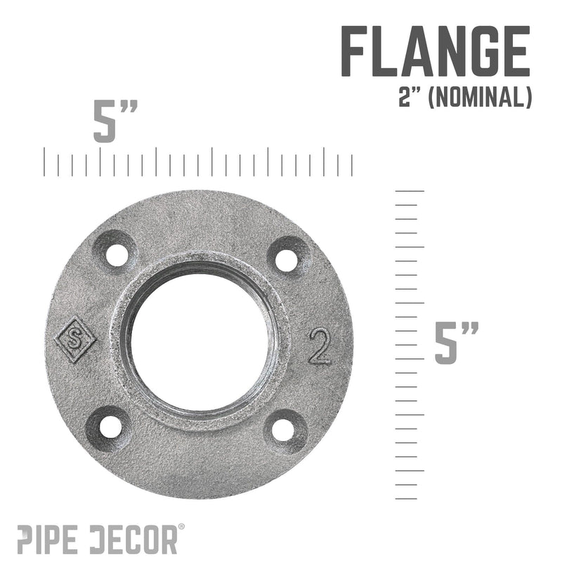2 in. Black Floor Flange