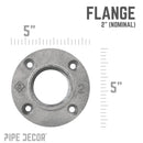 2 in. Black Floor Flange by PIPE DECOR