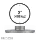 2 in. Black Floor Flange by PIPE DECOR