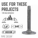 2 in. Black Floor Flange by PIPE DECOR