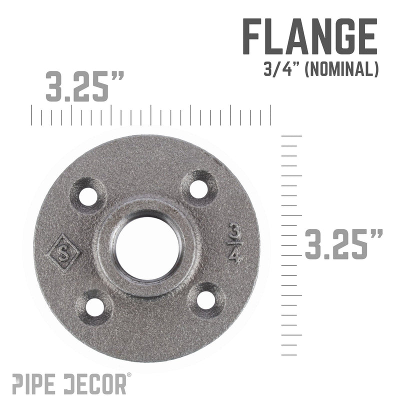 3/4 in. Black Floor Flange