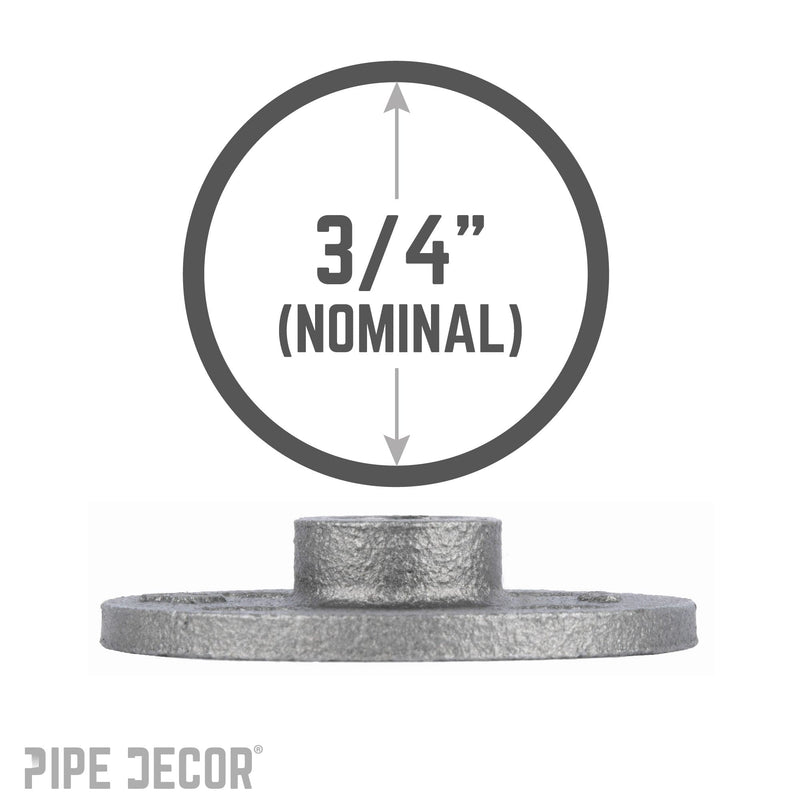 3/4 in. Black Floor Flange